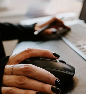 user working with translation